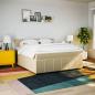 Preview: Boxspringbett mit Matratze Creme 180x200 cm Stoff