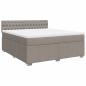 Preview: Boxspringbett mit Matratze Taupe 180x200 cm Stoff