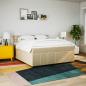 Preview: Boxspringbett mit Matratze Creme 180x200 cm Stoff