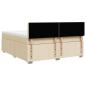Preview: Boxspringbett mit Matratze Creme 180x200 cm Stoff