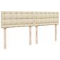 Preview: Boxspringbett mit Matratze Creme 180x200 cm Stoff