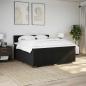 Preview: Boxspringbett mit Matratze Schwarz 200x200 cm Stoff