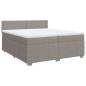 Preview: Boxspringbett mit Matratze Taupe 200x200 cm Stoff