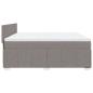 Preview: Boxspringbett mit Matratze Taupe 200x200 cm Stoff