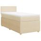 Preview: Boxspringbett mit Matratze Creme 80x200 cm Stoff