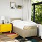 Preview: Boxspringbett mit Matratze Creme 80x200 cm Stoff
