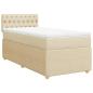 Preview: ARDEBO.de - Boxspringbett mit Matratze Creme 80x200 cm Stoff