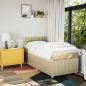 Preview: Boxspringbett mit Matratze Creme 80x200 cm Stoff