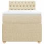 Preview: Boxspringbett mit Matratze Creme 80x200 cm Stoff