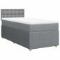 Preview: Boxspringbett mit Matratze Hellgrau 80x200 cm Stoff