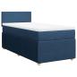 Preview: Boxspringbett mit Matratze Blau 90x200 cm Stoff