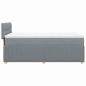 Preview: Boxspringbett mit Matratze Hellgrau 90x200 cm Stoff