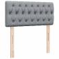 Preview: Boxspringbett mit Matratze Hellgrau 90x200 cm Stoff