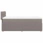 Preview: ARDEBO.de - Boxspringbett mit Matratze Taupe 90x200 cm Stoff
