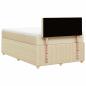 Preview: Boxspringbett mit Matratze Creme 120x190 cm Stoff