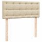 Preview: Boxspringbett mit Matratze Creme 120x190 cm Stoff