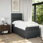 Preview: Boxspringbett mit Matratze Dunkelgrau 90x200 cm Stoff
