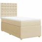 Preview: Boxspringbett mit Matratze Creme 90x200 cm Stoff