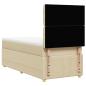 Preview: Boxspringbett mit Matratze Creme 100x200 cm Stoff