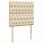Preview: Boxspringbett mit Matratze Creme 100x200 cm Stoff