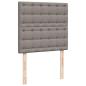 Preview: ARDEBO.de - Boxspringbett mit Matratze Taupe 100x200 cm Stoff
