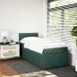 Preview: Boxspringbett mit Matratze Dunkelgrün 80x200 cm Samt