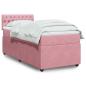 Preview: ARDEBO.de - Boxspringbett mit Matratze Rosa 80x200 cm Samt