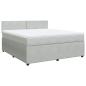 Preview: Boxspringbett mit Matratze Hellgrau 180x200 cm Samt