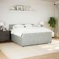 Preview: Boxspringbett mit Matratze Hellgrau 180x200 cm Samt