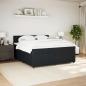 Preview: ARDEBO.de - Boxspringbett mit Matratze Schwarz 180x200 cm Samt