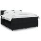 Preview: ARDEBO.de - Boxspringbett mit Matratze Schwarz 180x200 cm Samt