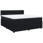 Preview: Boxspringbett mit Matratze Schwarz 180x200 cm Samt