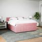 Preview: Boxspringbett mit Matratze Rosa 180x200 cm Samt