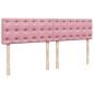 Preview: Boxspringbett mit Matratze Rosa 180x200 cm Samt