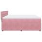 Preview: Boxspringbett mit Matratze Rosa 180x200 cm Samt