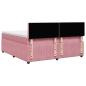 Preview: Boxspringbett mit Matratze Rosa 180x200 cm Samt