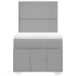 Preview: Boxspringbett mit Matratze Hellgrau 80x200 cm Stoff