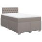 Preview: ARDEBO.de - Boxspringbett mit Matratze Taupe 120x190 cm Stoff