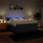 Preview: Boxspringbett mit Matratze Blau 180x200 cm Stoff