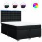 Preview: Boxspringbett mit Matratze Schwarz 160x200 cm Stoff