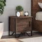 Preview: ARDEBO.de - Nachttische 2 Stk. Braun Eichen-Optik 40x30x40 cm Holzwerkstoff