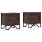 Preview: Nachttische 2 Stk. Braun Eichen-Optik 40x30x40 cm Holzwerkstoff