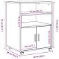 Preview: Rollschrank Betongrau 60x48x81 cm Holzwerkstoff