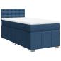 Preview: Boxspringbett mit Matratze Blau 90x200 cm Stoff