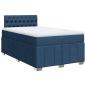 Preview: ARDEBO.de - Boxspringbett mit Matratze Blau 120x200 cm Stoff