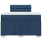Preview: Boxspringbett mit Matratze Blau 120x200 cm Stoff