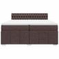Preview: Boxspringbett mit Matratze Dunkelbraun 200x200 cm Stoff