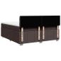 Preview: Boxspringbett mit Matratze Dunkelbraun 200x200 cm Stoff