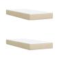 Preview: Boxspringbett mit Matratze Creme 200x200 cm Stoff