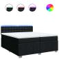 Preview: Boxspringbett mit Matratze Schwarz 200x200 cm Stoff